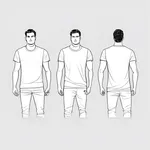 white crew-neck t-shirt image